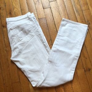 JBrand White Cigarette Leg Mid Rise Jean 31"